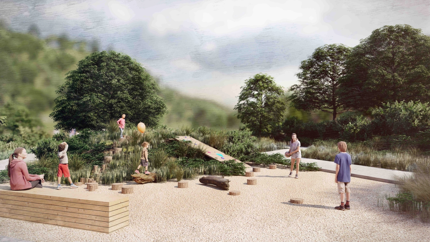 Render Proyecto Urbano en San Martín de los Andes, Neuquén